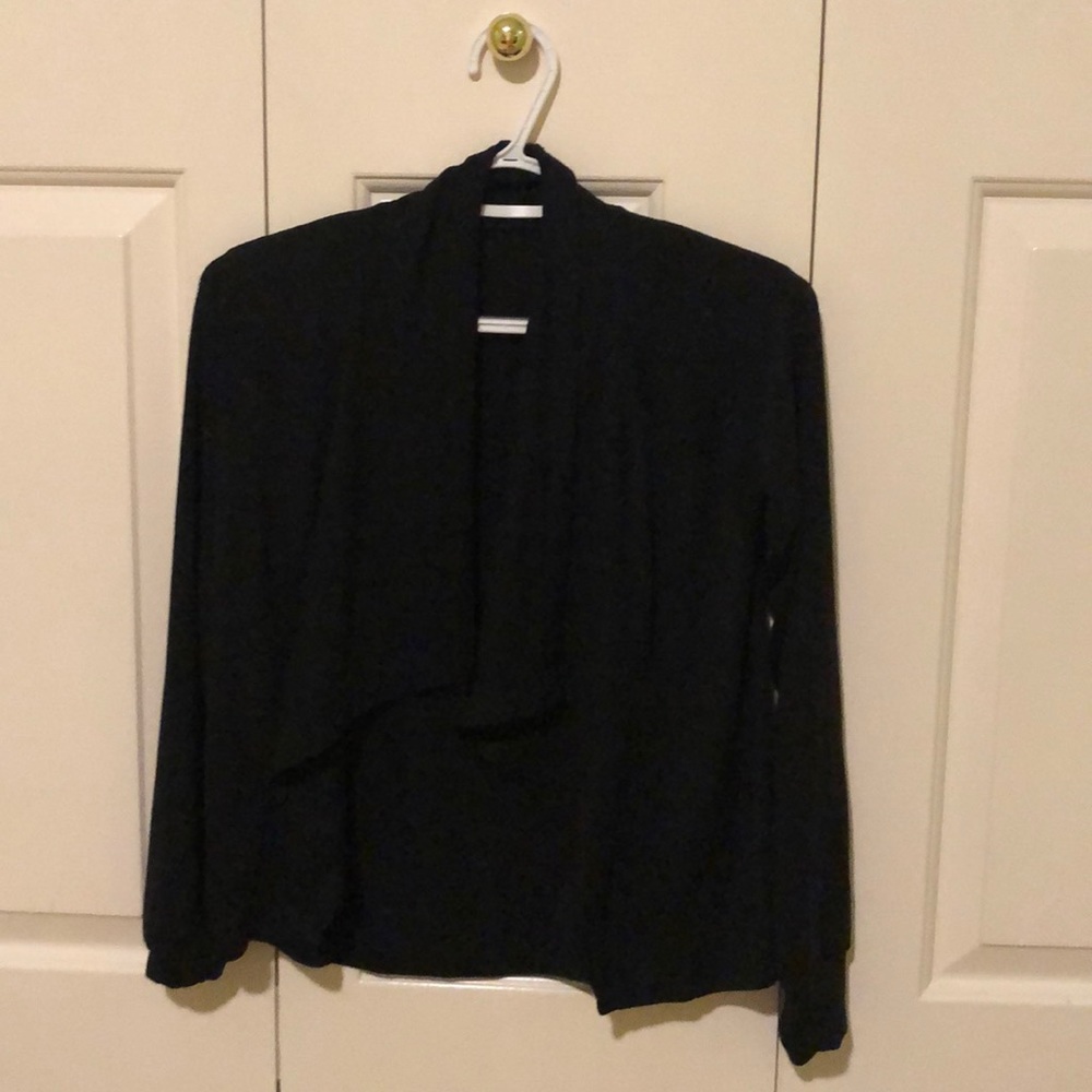 Black cardigan.